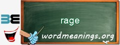 WordMeaning blackboard for rage